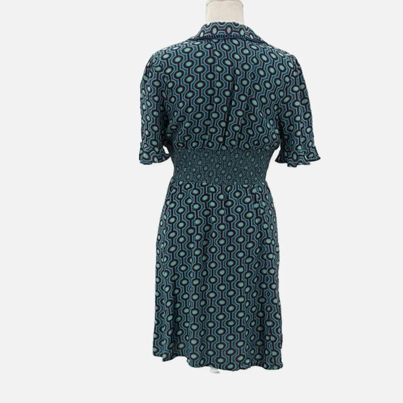 Urban Outfitters Graziana Mini Dress in Blue Motif - NEW - Size Large - Picture 6 of 10